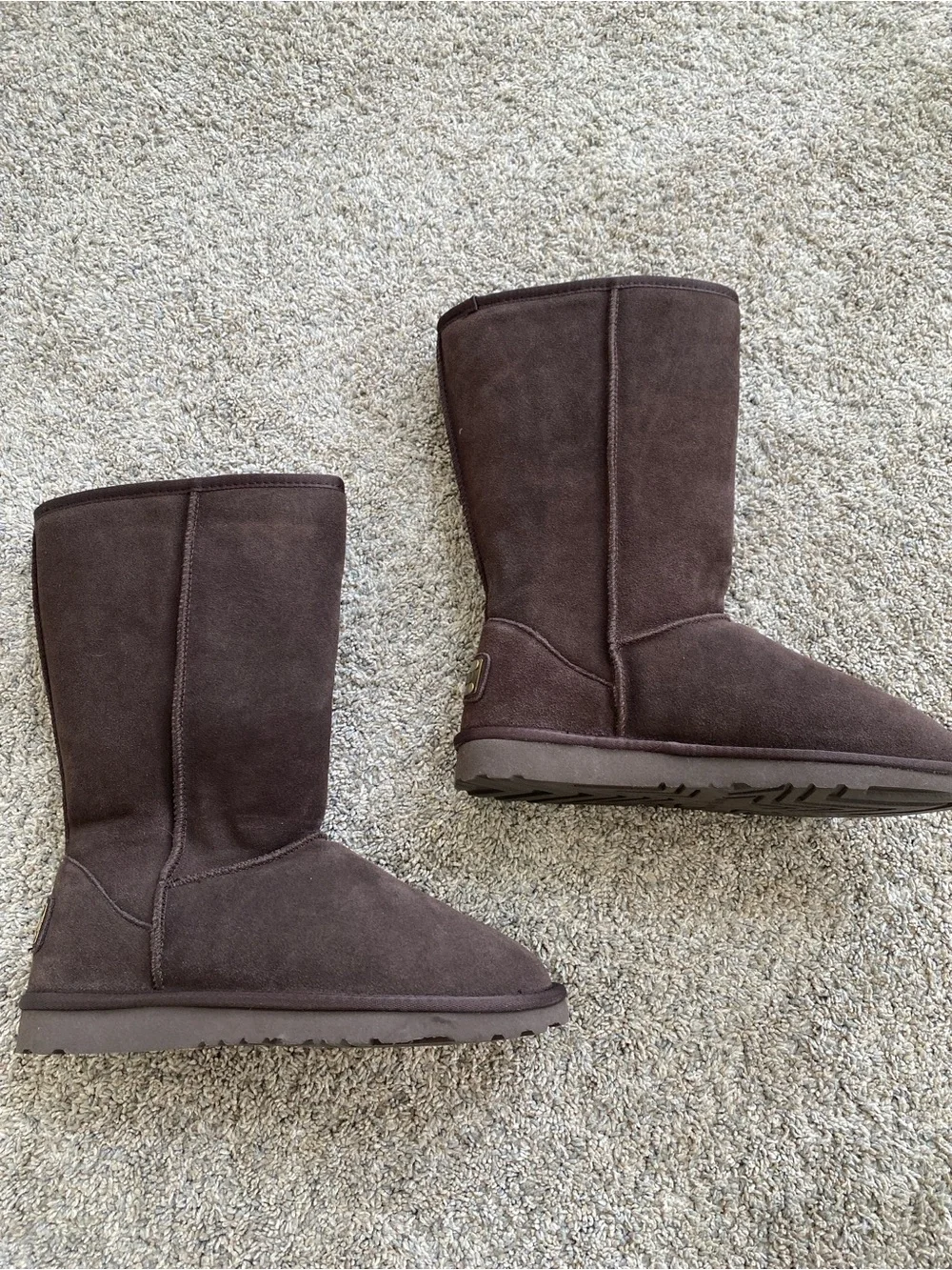 Chocolate Brown Plush Fuzzy Boots